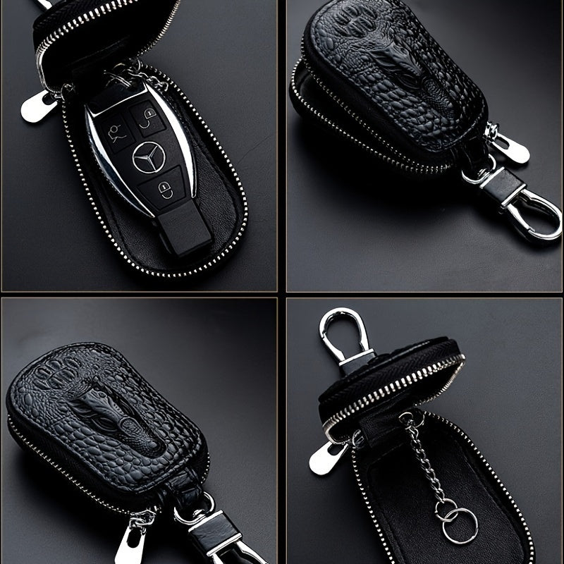Мужской кожаный брелок с узором крокодила для мужчин и женщин