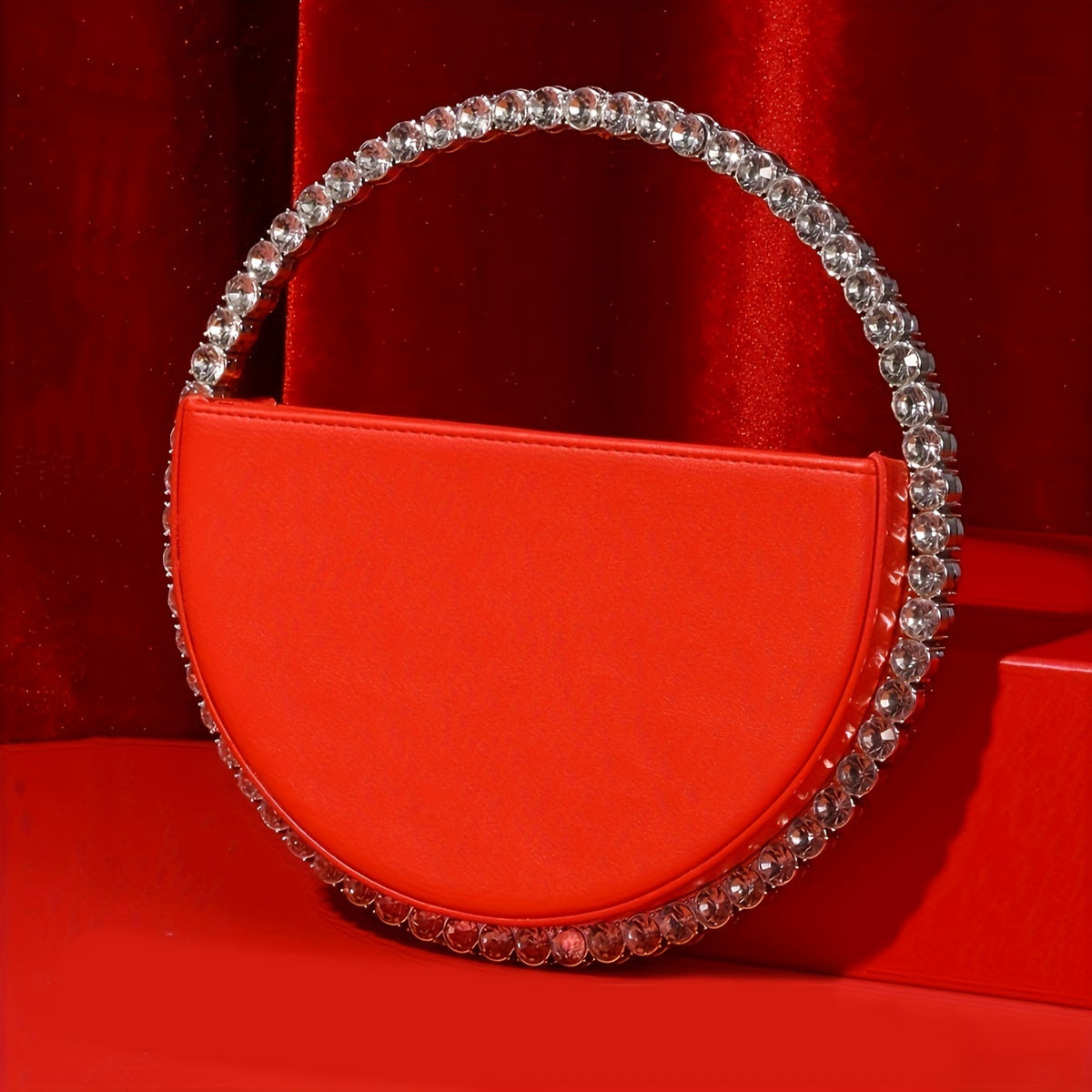 Luxury Evening Purse with Flower Rhinestones Hollow Out Clutch Bag for Wedding Prom Cocktail Party