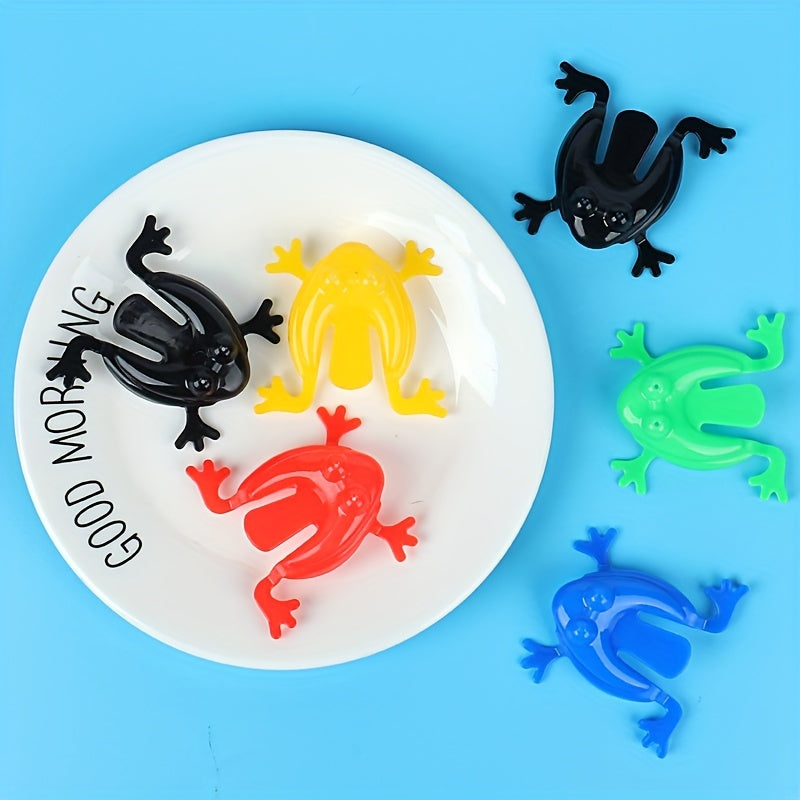 20 FunBounce Fidget Jumping Frogs: Bolalar uchun plastik stressni kamaytiruvchi o'yinchoqlar, ideal bayram partiyalari uchun sovg'alar, elektr talab qilinmaydi, tuklarsiz