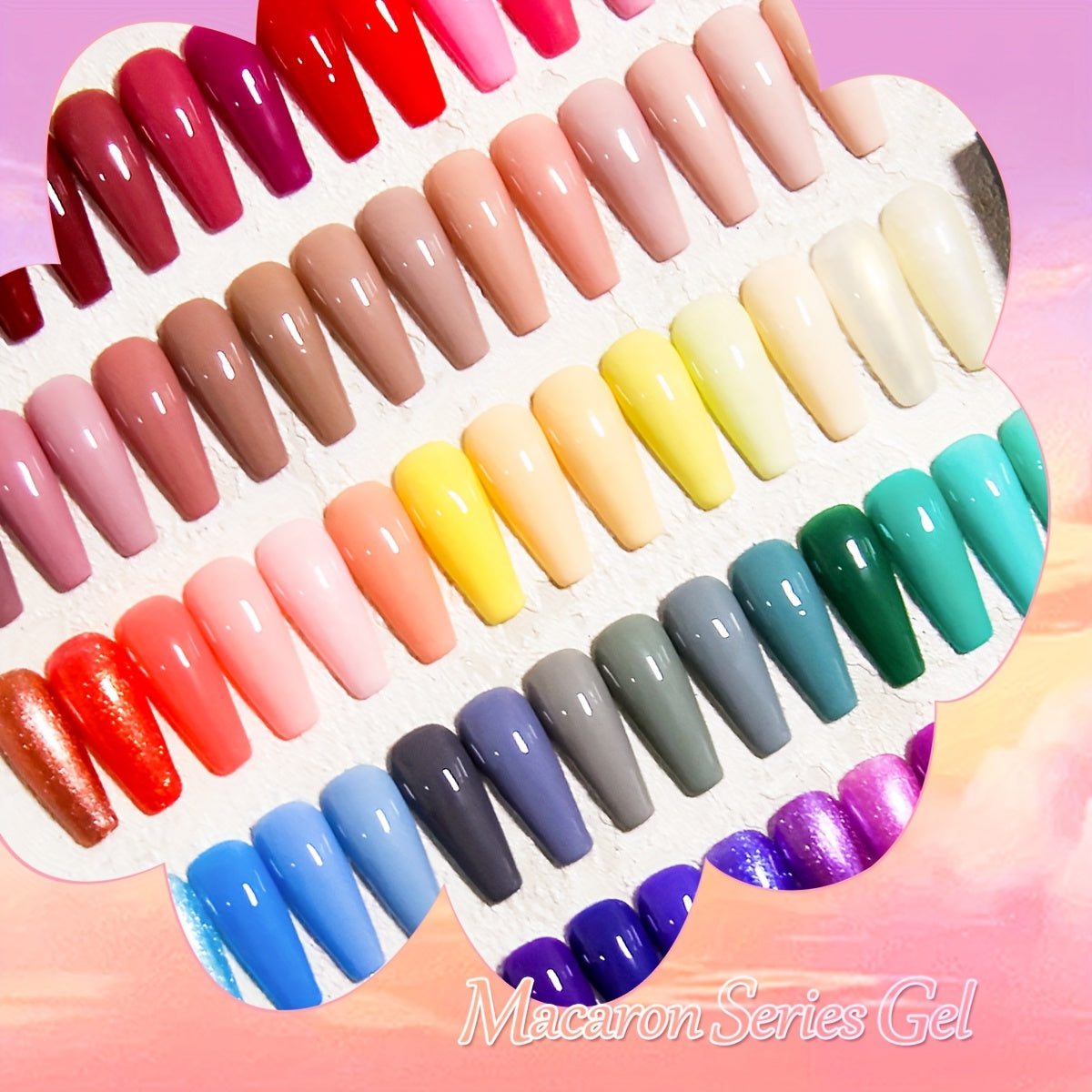 8-Piece Gel Nail Polish Set Long-Lasting UV LED Hypoallergenic Neutral Glitter