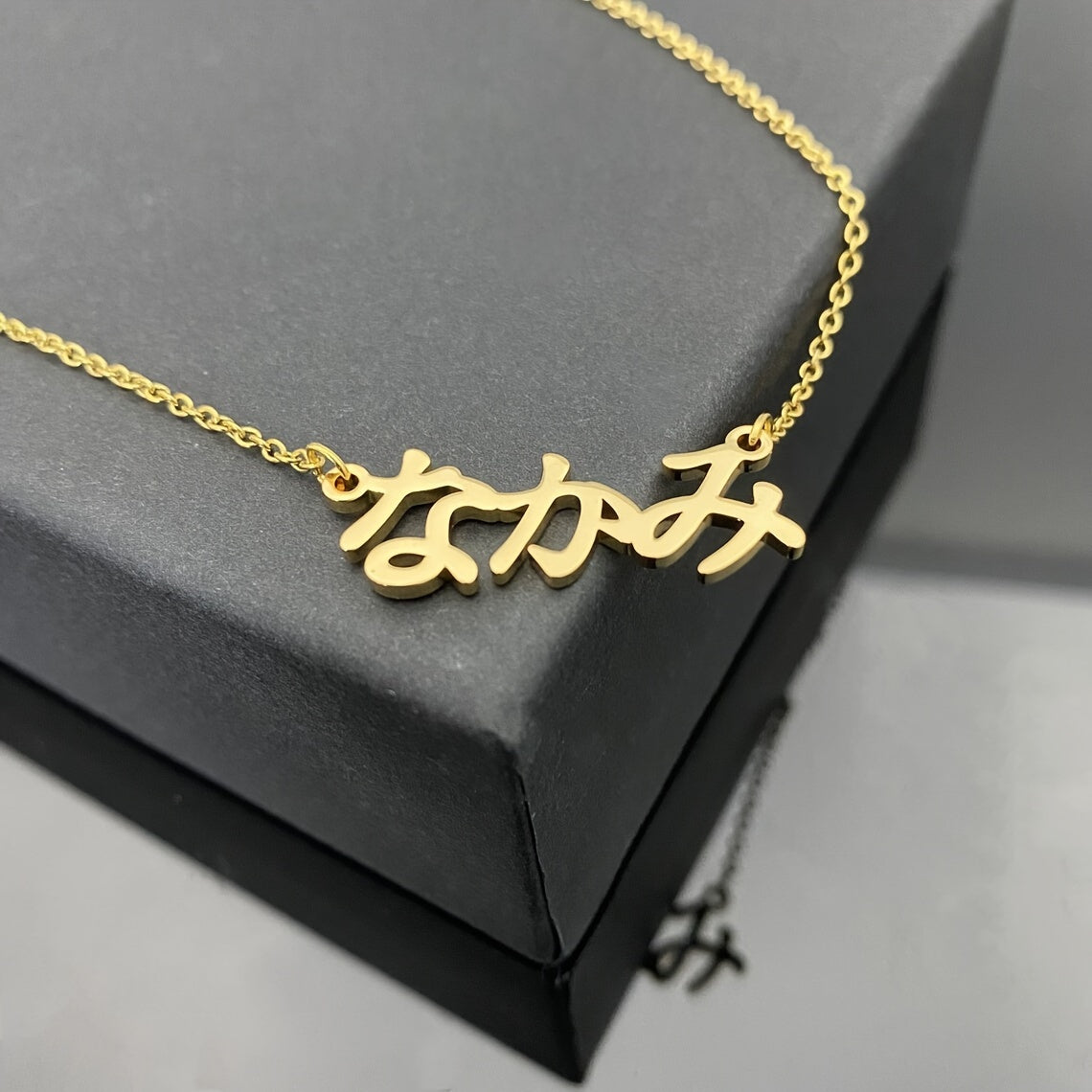 Personalized Stainless Steel Pendant Necklace with Custom Japanese Katakana Name for Women