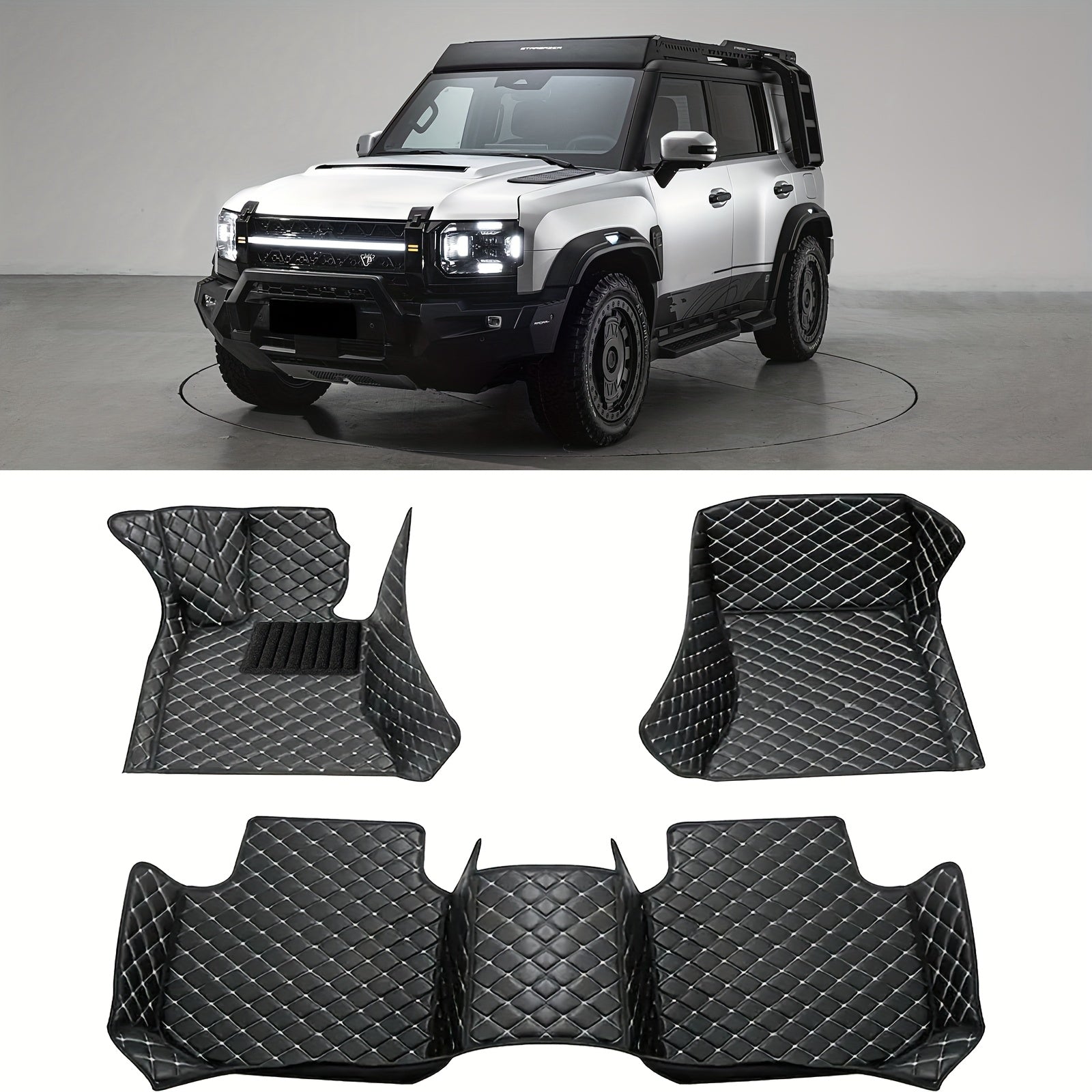 Avtomobil polikarbonat matolari PU teri, har qanday ob-havo uchun himoya qiluvchi, SUV transport uchun bardoshli