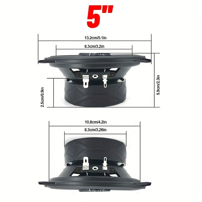 Car Speakers Pair 4-6.5 Inch 600W-1000W 4 Ohm Coaxial Bass Boost for Car Audio