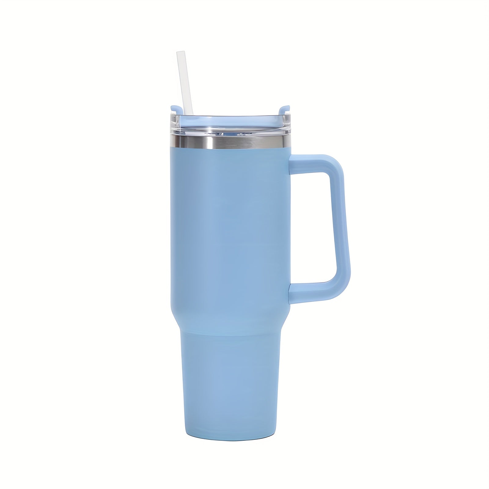 40oz Stainless Steel Travel Mug with Straw Double Wall Insulation and Handle