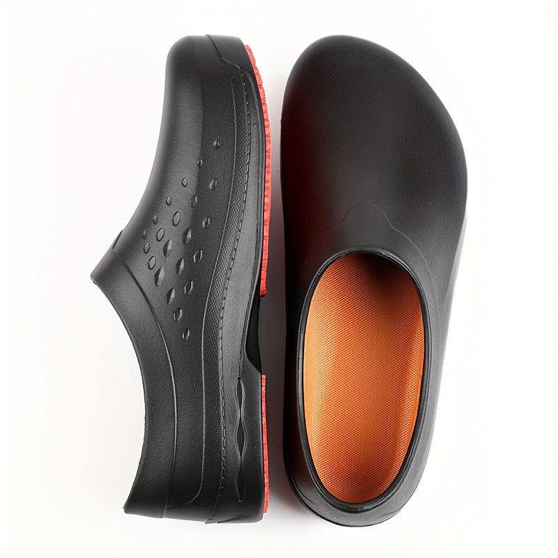 Women Non Slip Chef Shoes Comfortable Black Work Clogs For Kitchen Garden