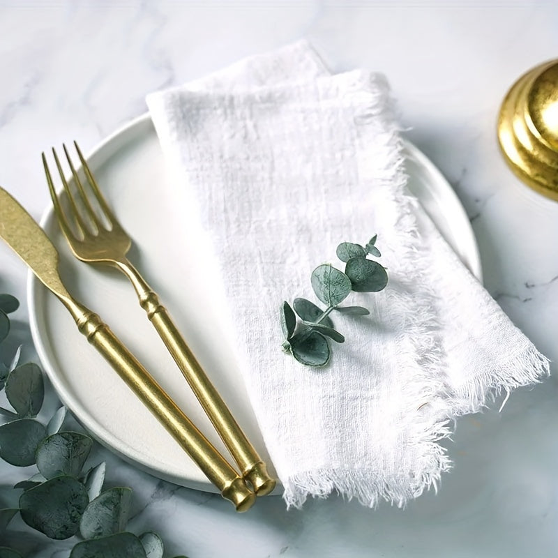 50-Pack Cotton Square Napkins for Weddings Dinners Cafes and Parties 32cm x 32cm