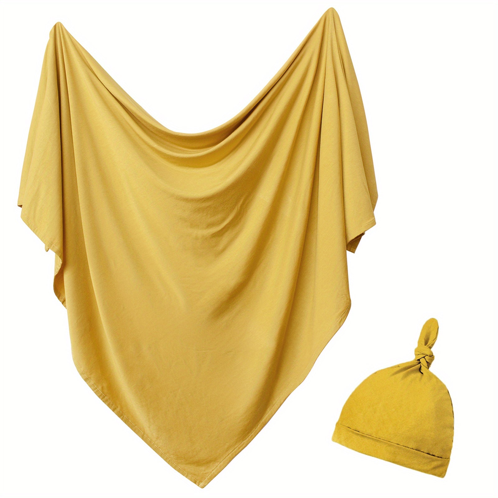 Yangi tug'ilgan chaqaloqlar uchun o'ralgan ko'ylak va shlyapa to'plami, o'g'il va qiz bolalar uchun.