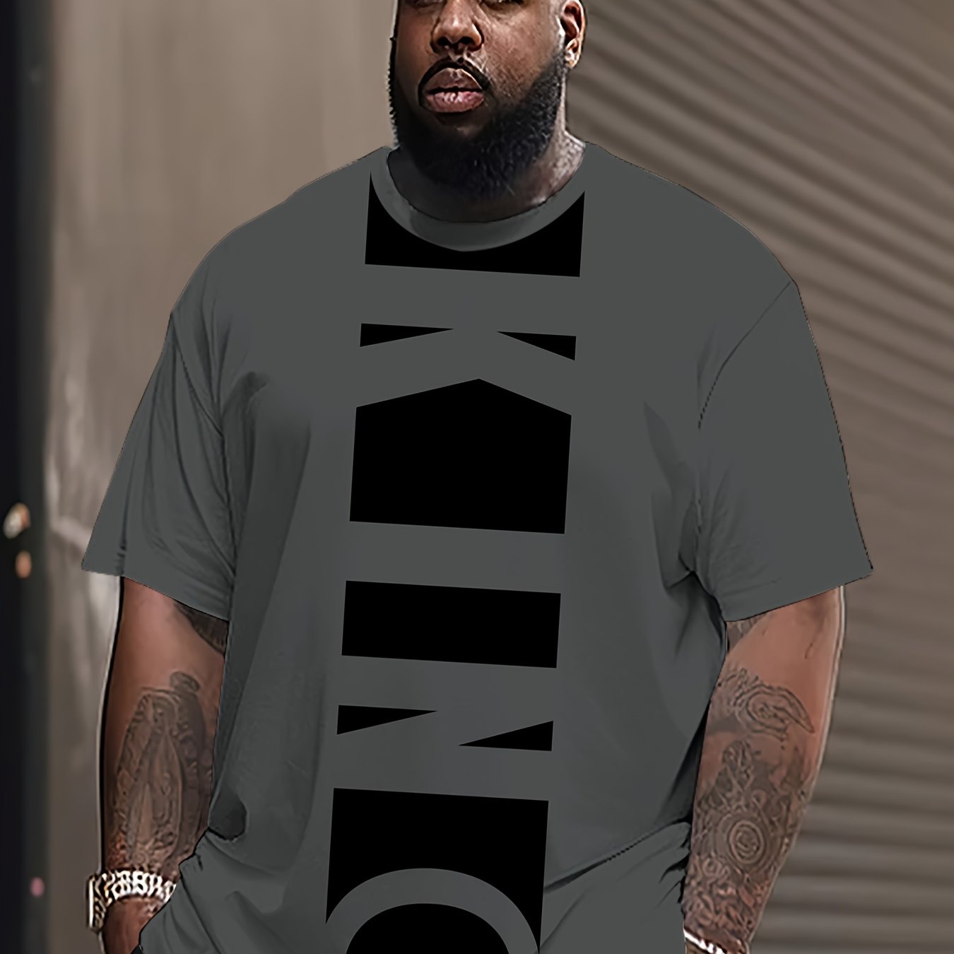 Men's All-Over Print Crew Neck Short Sleeve T-Shirt Polyester Spandex Regular Fit