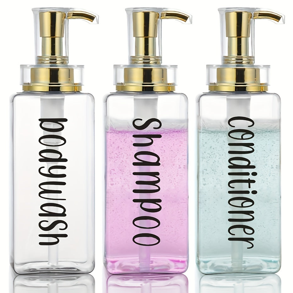 Dispensador de baño de 16 oz para jabón líquido, recipiente para loción, ideal para productos de baño