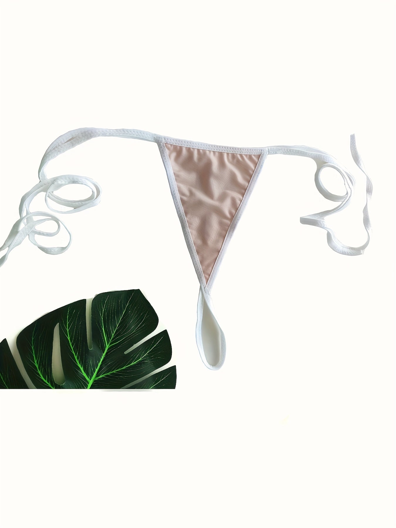 Beige Adjustable Triangle Lingerie Set for Women Soft Polyester Casual Sizes S XL