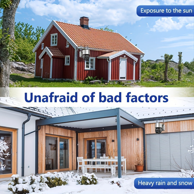 6MP PTZ HD Outdoor Security Camera with 8X Hybrid Zoom Dual Lens Color Night Vision Waterproof WiFi Motion Detection