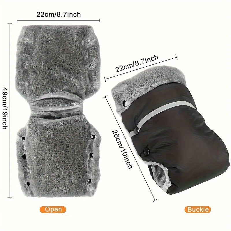 Kids' Winter Gloves Waterproof Fleece-Lined Reflective Gloves for Cold Weather