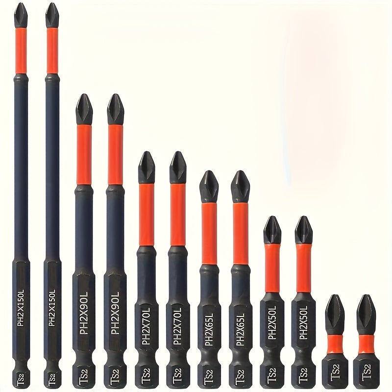 6Pcs Magnetic Anti-Slip Drill Bits S2 Steel 1/4 Inch Hex Set