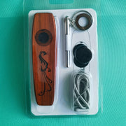 Red Pear Wood Kazoo Musical Instrument Polished Reddish Brown Easy to Play