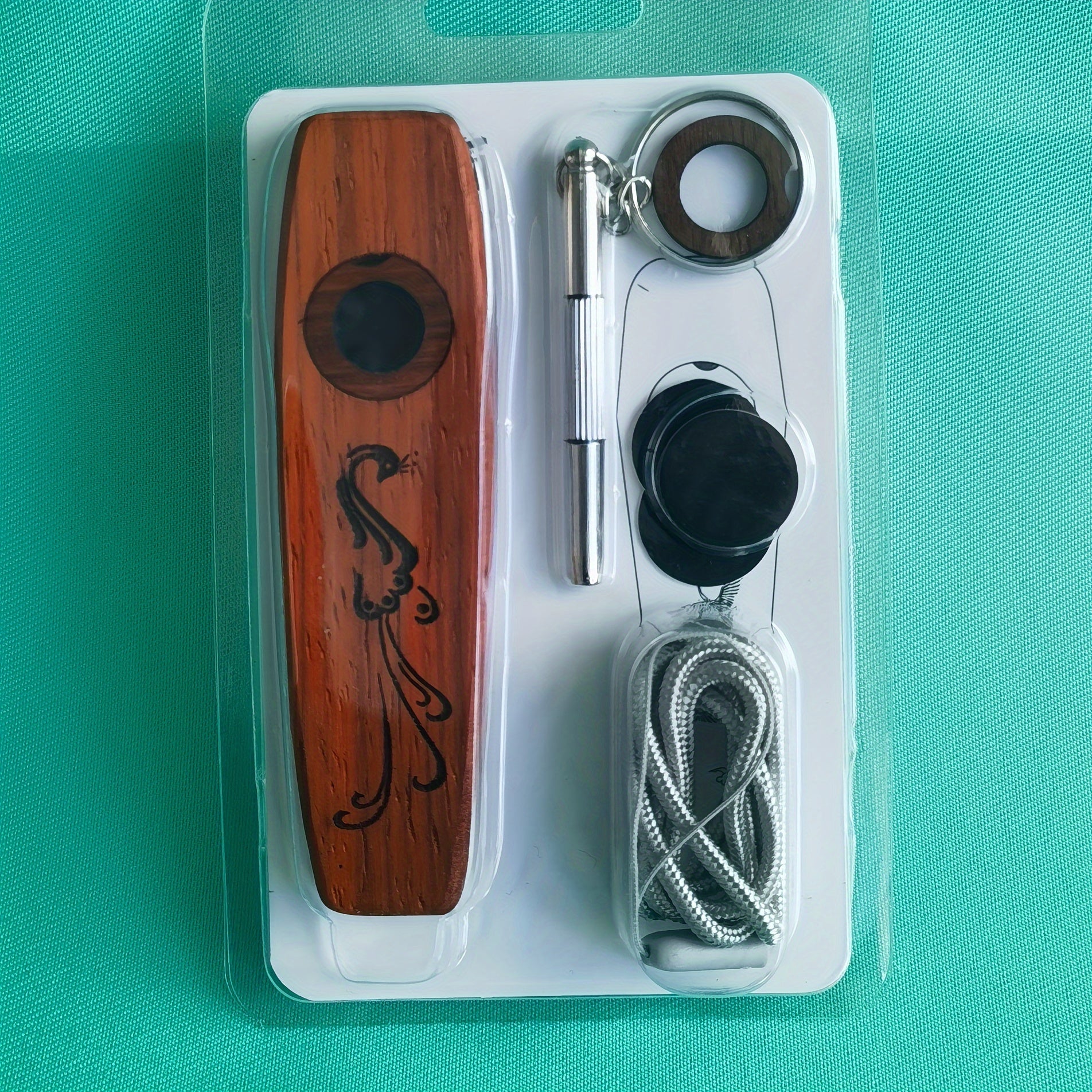 Red Pear Wood Kazoo Musical Instrument Polished Reddish Brown Easy to Play