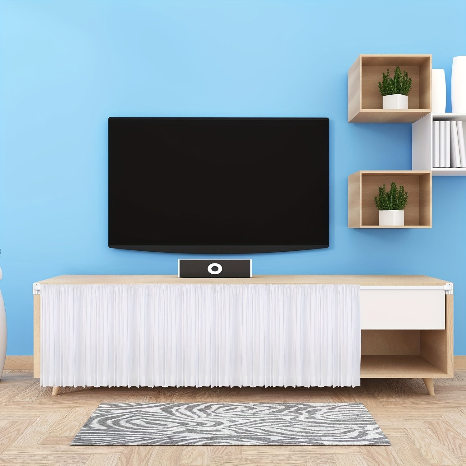 Ikkita kichik pardalar uchun rod, qaytariladigan va sozlanadigan xususiyatlarga ega, to'rt dona 7 shaklidagi vintlar va besh dona yopishqoq plastik qo'llab-quvvatlovchilarni o'z ichiga oladi.