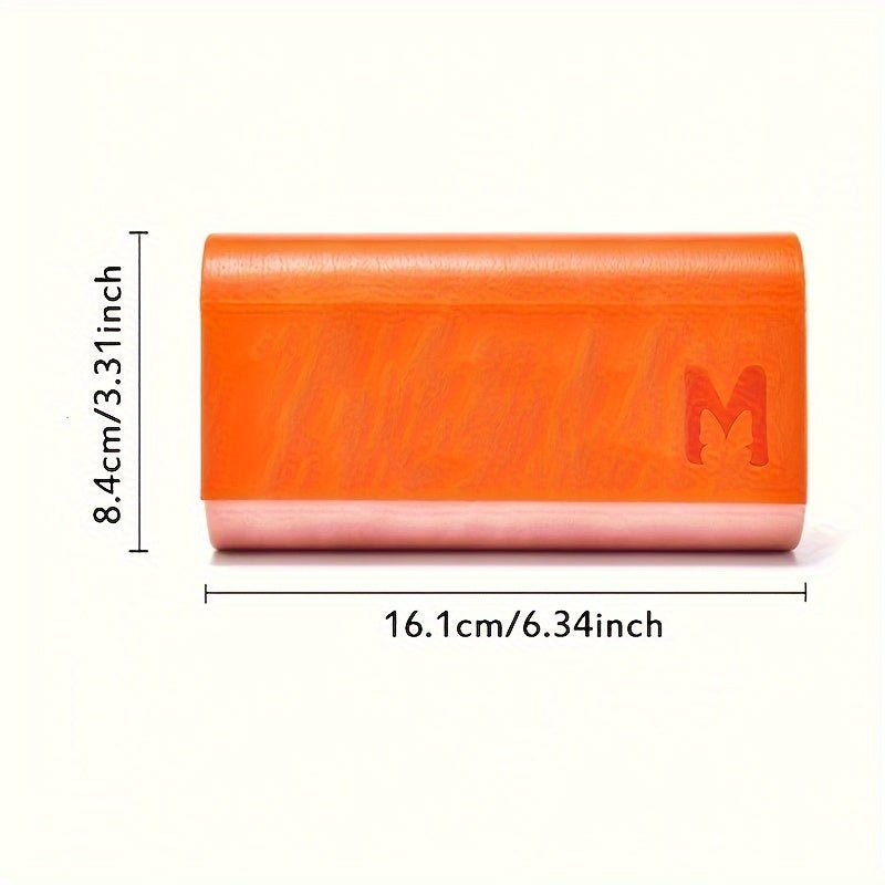 Women's Faux Leather Eyeglass Case with Magnetic Closure and Dual Layers