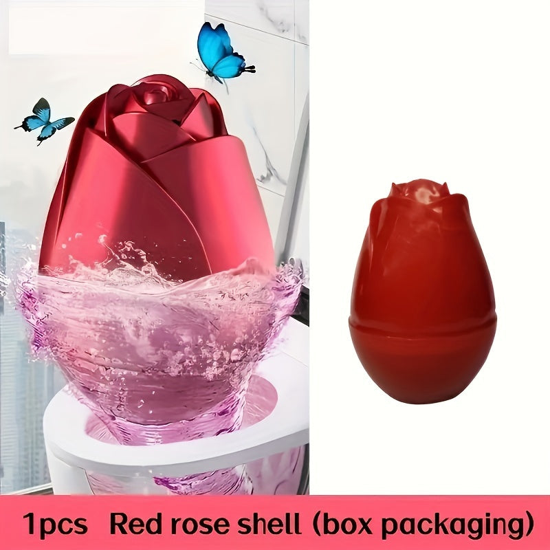 Rose-Shaped Automatic Toilet Cleaner Gel Long-Lasting Residue-Free Household Bathroom Tool