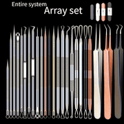 Профессиональный набор для удаления черных точек и прыщей с пинцетами, иглой, всасывающими салфетками