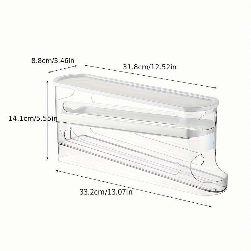 Caja de almacenamiento de huevos con acceso a la puerta del refrigerador, duradera, organizador de cocina de plástico
