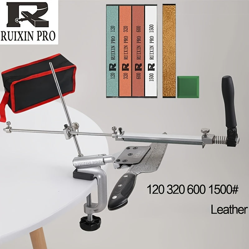 Qo'lda maydalash toshi bilan mustahkam qattiq burchakli pichoq silliqlash mashinasi. Oshxona uchun batareyaga ehtiyoj yo'q.