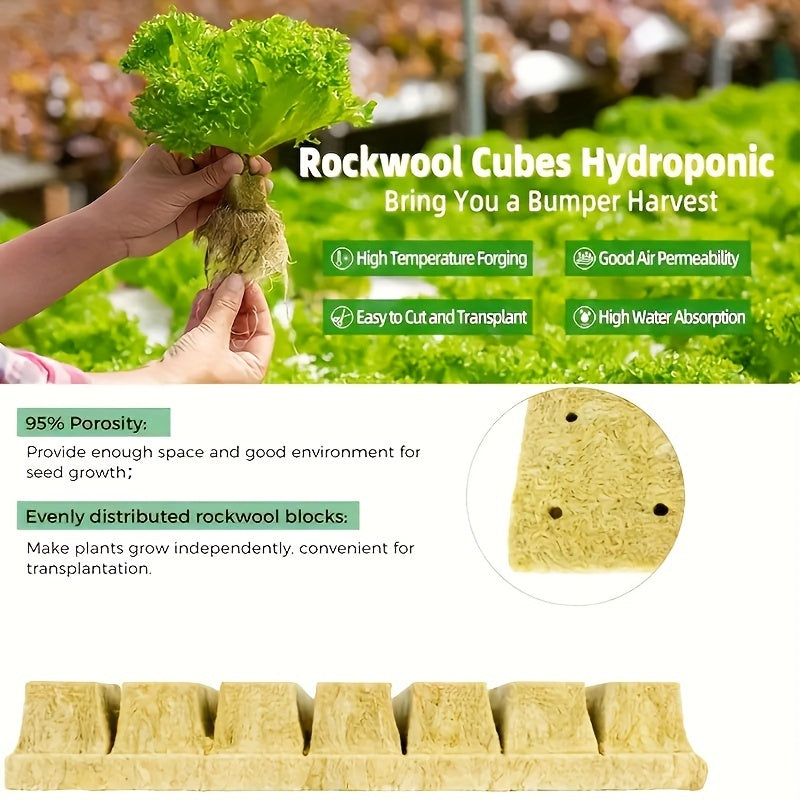 Plant Propagation Cubes Rockwool Starter Blocks for Seed Starting and Cuttings 100/200/300 Pack