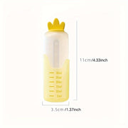 High-Capacity Silicone Liquid Medicine Dispenser for Kids Orange Green Yellow