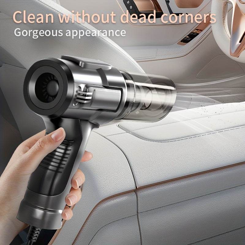 Handheld Car Vacuum Cleaner 12V Wired Mini Dust Cleaner with Powerful Suction