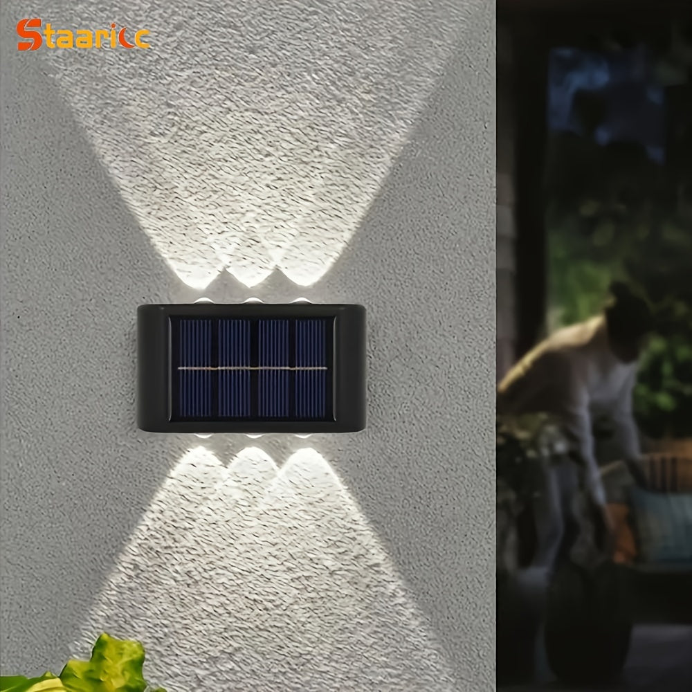 Conjunto de 2, 4, 6 u 8 luces solares de pared para exteriores, LED impermeable, decoración para jardín, cerca y garaje