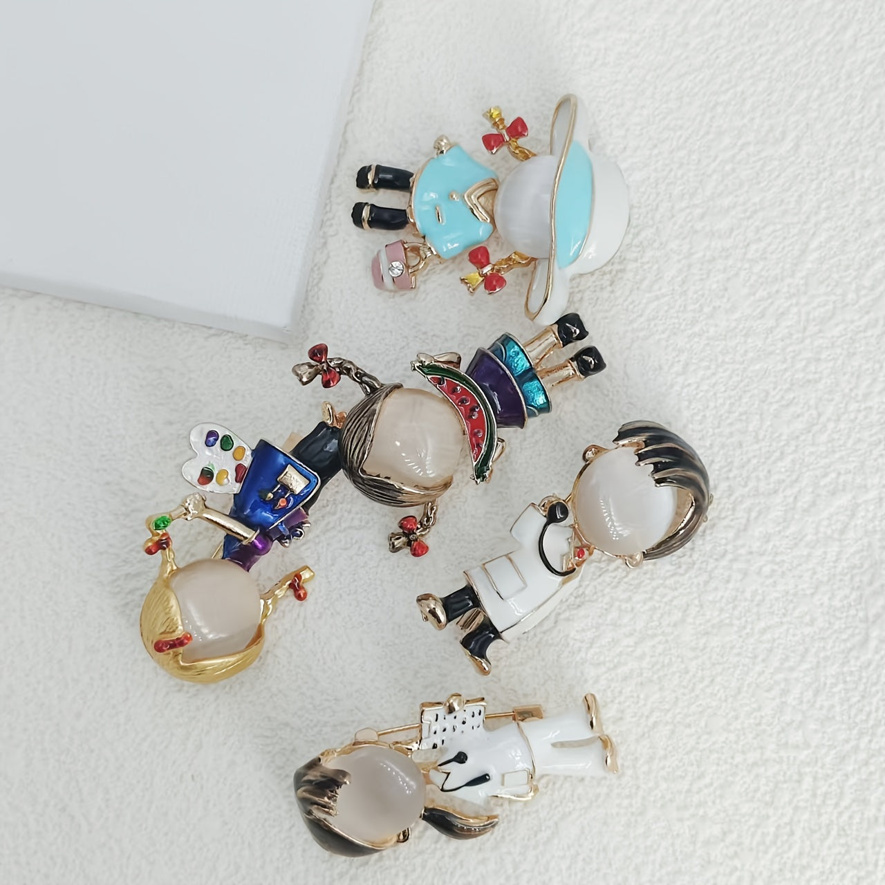 Set of 1/2/3 Elegant Enamel Alloy Brooch Pins for Sweaters Shirts and Suits