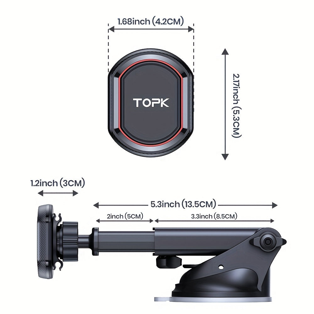 Magnetic Car Phone Holder Dashboard and Air Vent Mount for All Phones