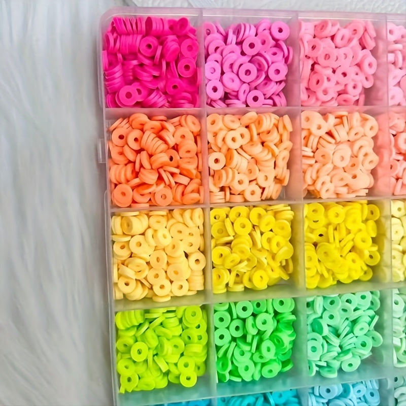 Colorful Polymer Clay Slices with 28 Grids for Jewelry Making DIY Earrings Bracelets Necklaces