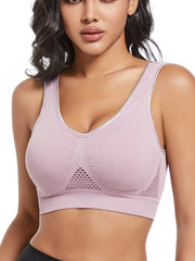 Women's Breathable Seamless Sports Bra Large Size Yoga Underwear Set