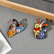 Set of 3 Enamel Brooch Pins Cartoon Character Badges for Clothing and Backpacks