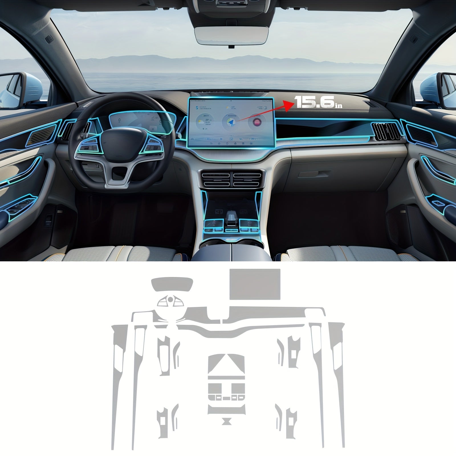 Universal Car Interior Protection Film TPU Full Vehicle Set