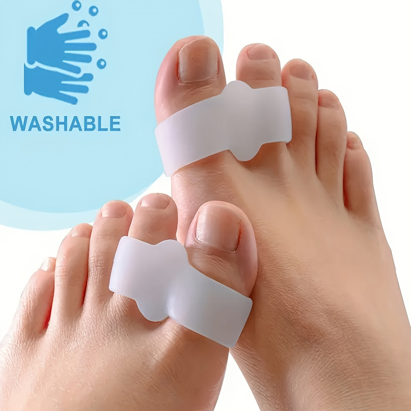 Unisex Silicone Toe Separator Big Toe Splitter Soft Fit Comfortable Shoes