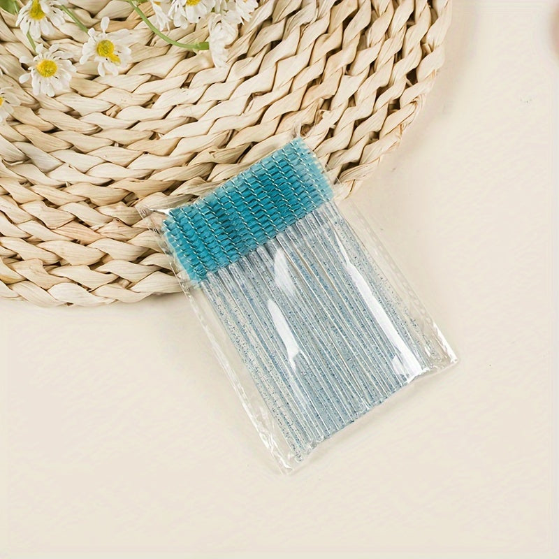 10Pcs Makeup Eyelash Comb Eyebrow Brush Set Dual Purpose Spiral Tools