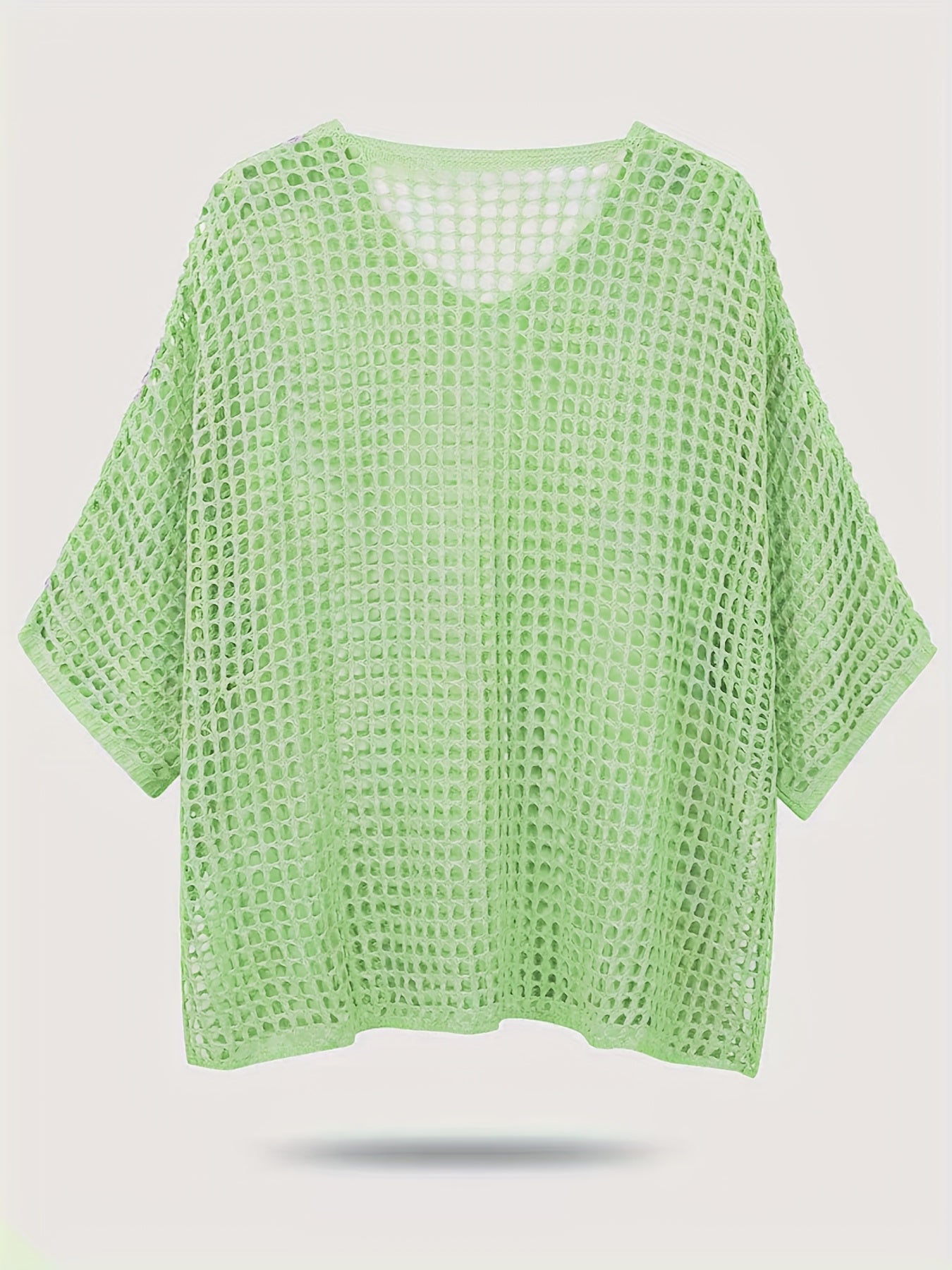 Женский свитер оверсайз большого размера с однотонным цветом и повседневным стилем