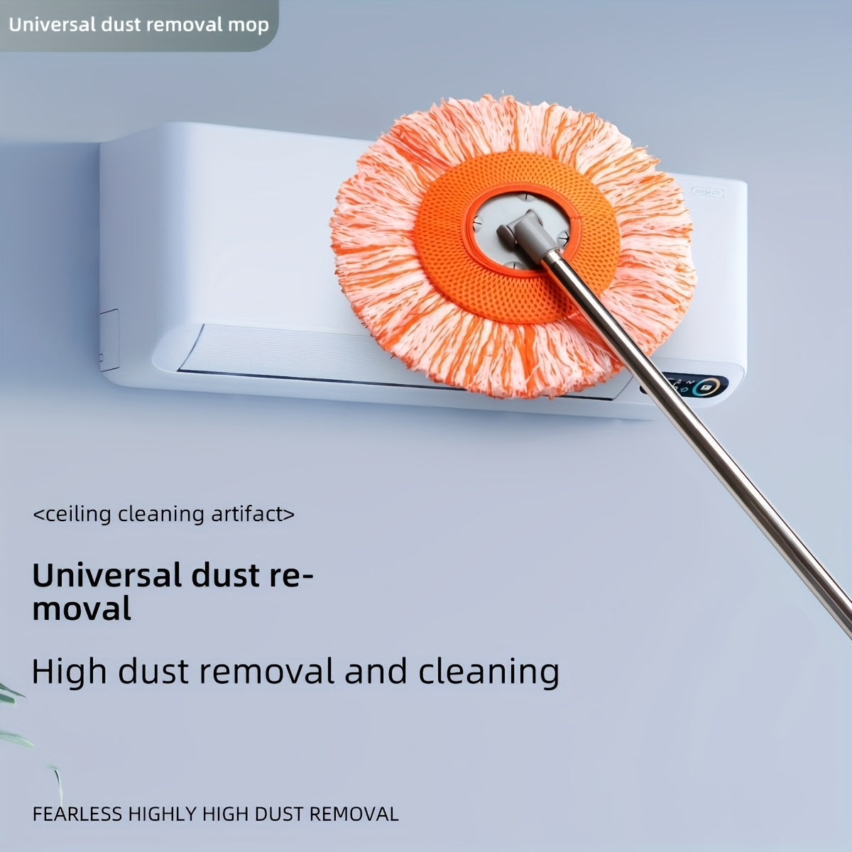 "Aylanadigan Mikrotozalovchi Chang Mop, Shift uchun, Yuqori Changni Olib Tashlash uchun Ideal, Elektr energiyasi talab qilinmaydi - Yashash xonalari, Yotoqxona, Hammom, Tashqarida va Avtomobil tozalash uchun mukammal"