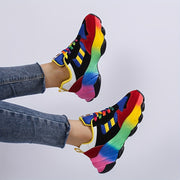 Women's Gradient Chunky Sneakers Breathable Non-Slip Casual Shoes