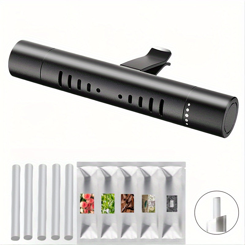 6 dona Avtomobil havo tozalash uchun vent kliplar metall diffuzor, 5 ta to'ldiruvchi bilan, uzoq davom etadigan hidi