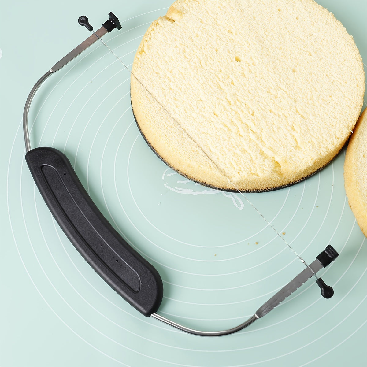 Инструмент для выравнивания торта из нержавеющей стали со шкалой, регулируемый нож для торта с ручкой — идеально подходит для Хэллоуина, рождественских вечеринок и праздничного украшения выпечки