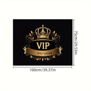 Universal Car Trunk Mat Gold Crown VIP Style Cargo Liner for Vehicles