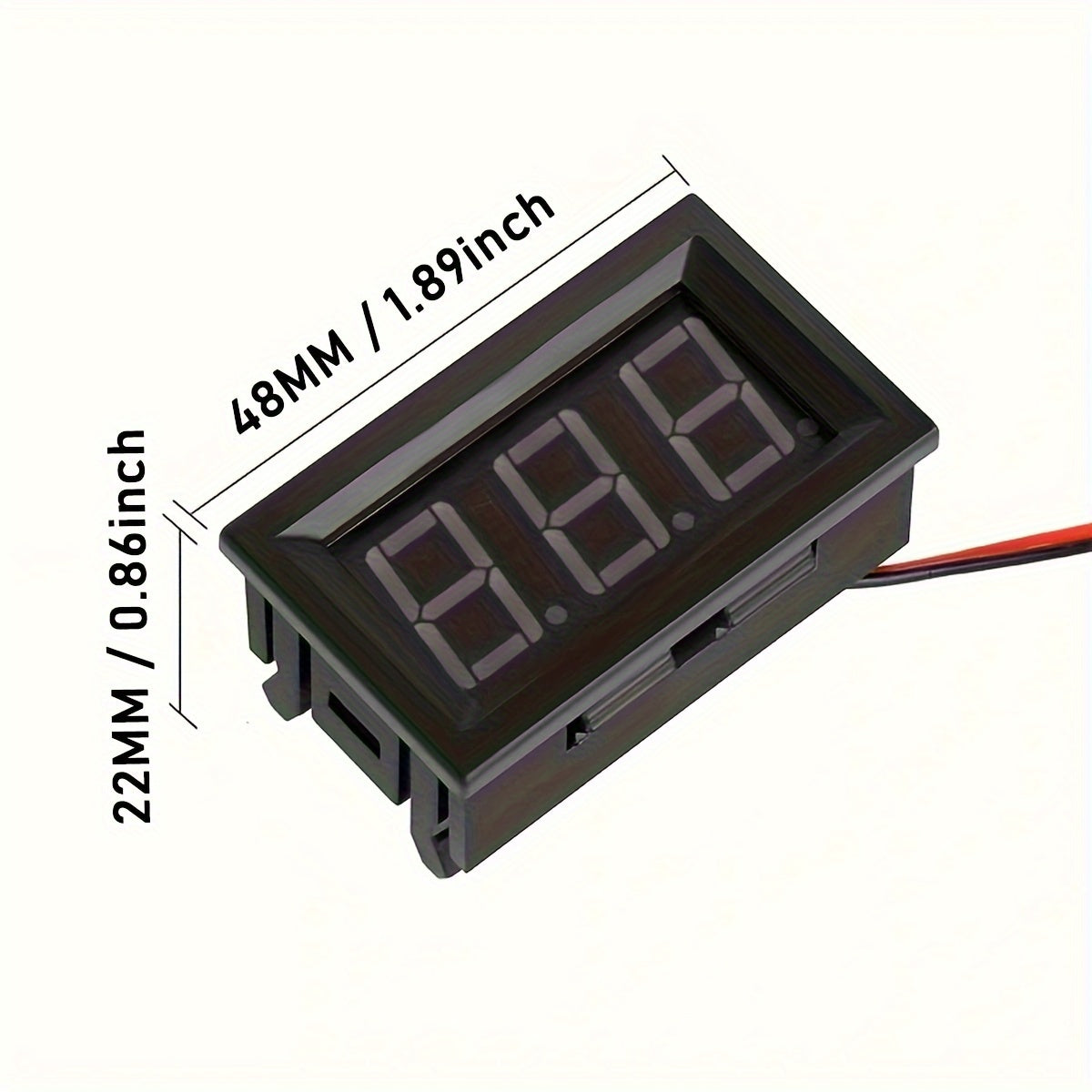 Digital Mini Volt Meter 5-120V LED Display Battery Monitor DC Voltage Tester