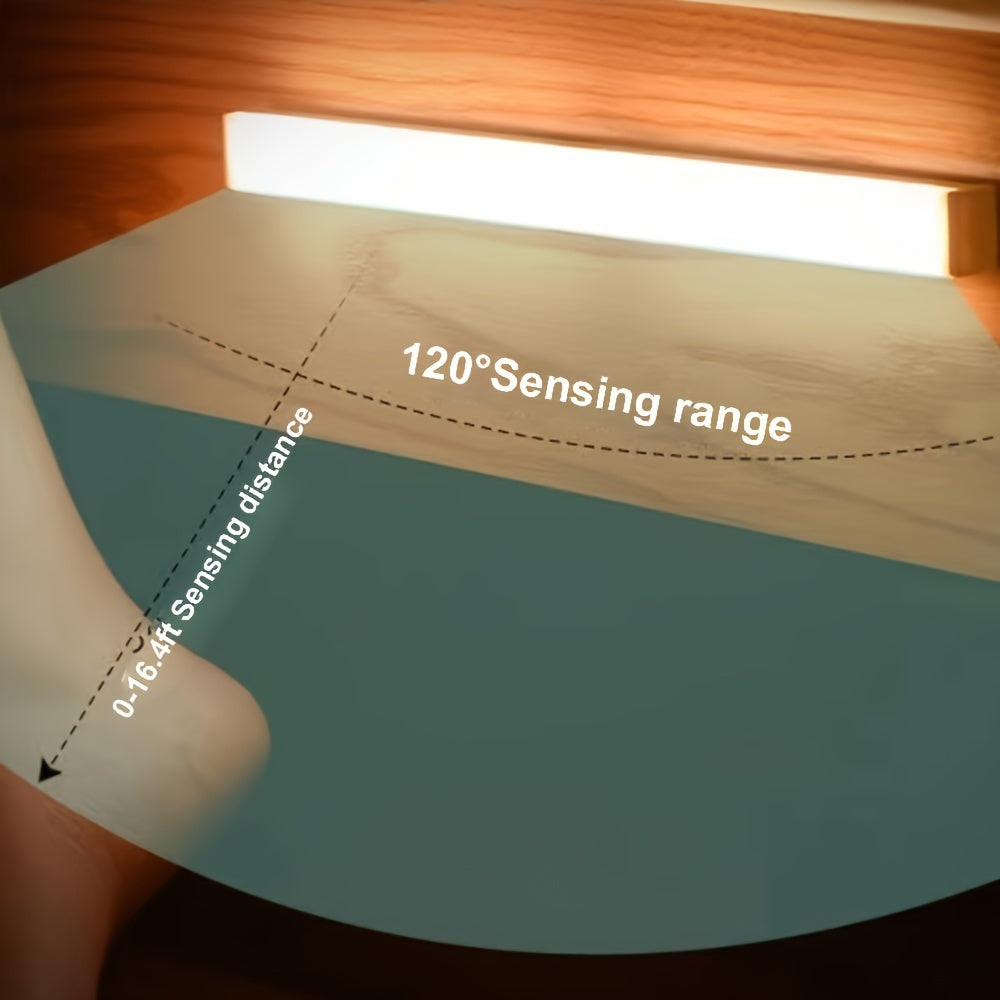 Luz nocturna con sensor de movimiento y recargable por USB para debajo de armario, cocina y armario