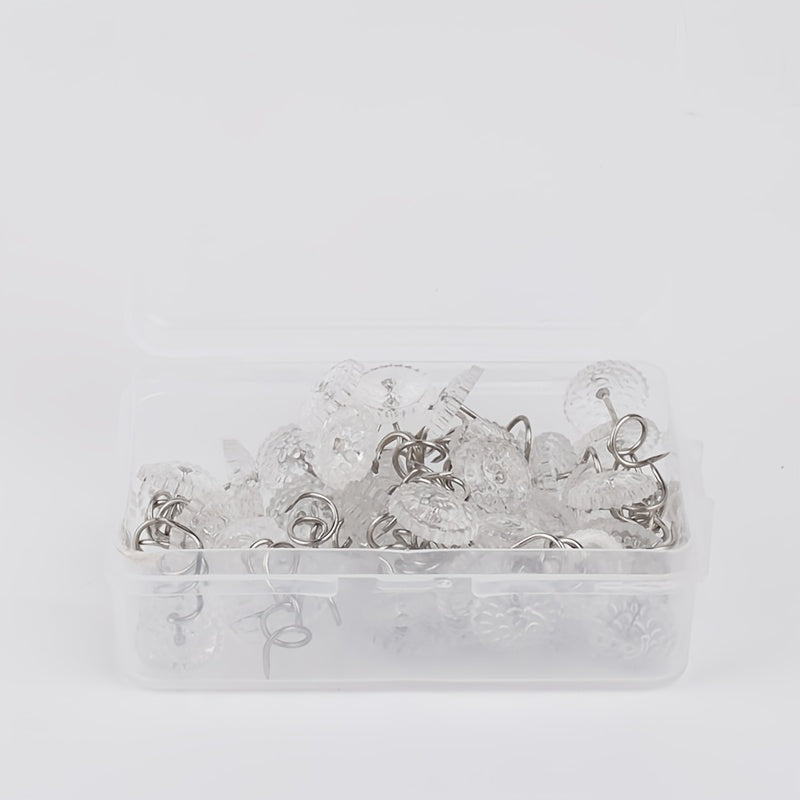 Clear Sofa Cushion Retainer Twist Nails Set of 20 or 50 Transparent Anti-Slip Gripper Pins