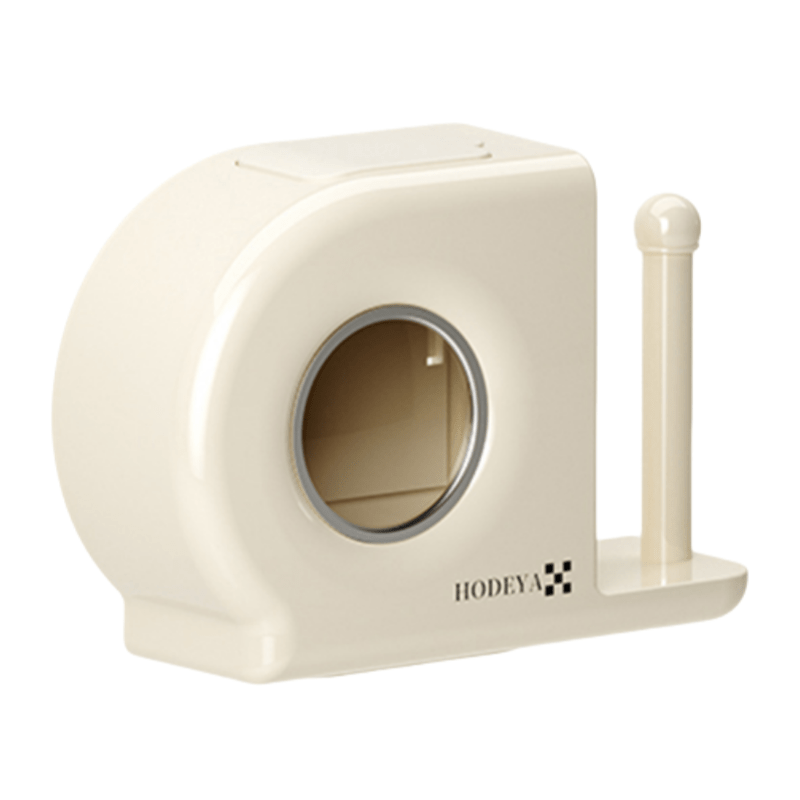 Wall-Mounted Kitchen Organizer with Plastic Wrap Dispenser and Utensil Holder