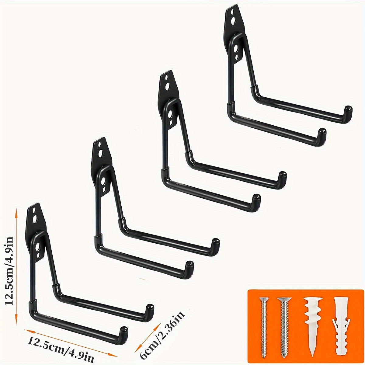 Ganchos de almacenamiento para garaje de uso pesado para herramientas, escaleras, bicicletas, organización interior y exterior