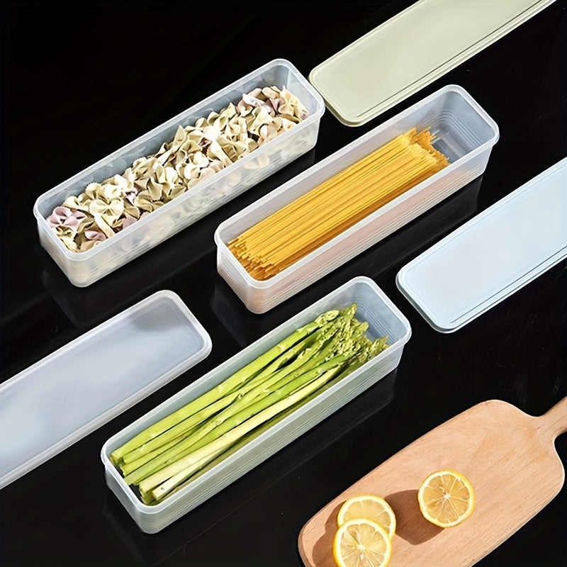 BPA-Free Clear Food Storage Containers Set with Lids for Pasta and Grains