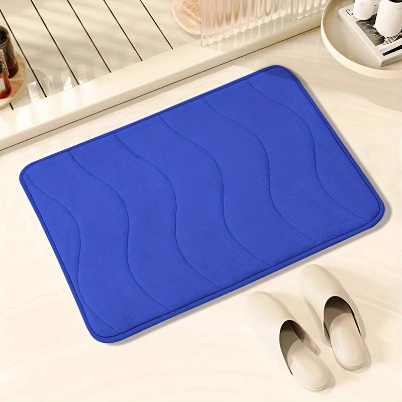 Soft Absorbent Waterproof Rectangular Bath Mat for Bathroom Shower Tub